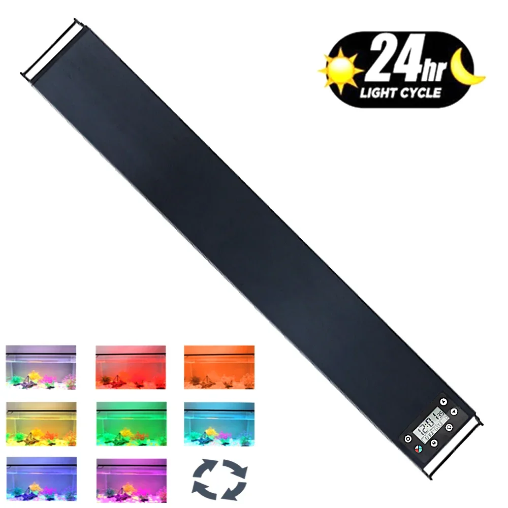 120cm 수족관용 24시간 풀 스펙트럼 LED 조명, - Aquarium Marine Lights 리뷰 및 가격
